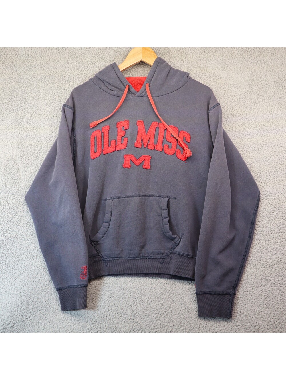 Ole Miss Rebels Hoodie Women Large Vintage Fleece Press Box